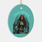 Piraat Zeemeermin Lady Thunder_Cove Keramisch Ornament (Rechts)