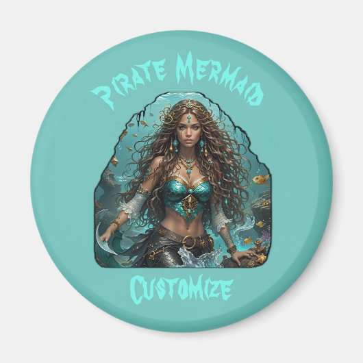Piraat Zeemeermin Lady Thunder_Cove Magneet (Voorkant)