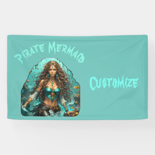 Piraat Zeemeermin Lady Thunder_Cove Spandoek (Horizontaal)