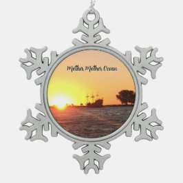 Piraat Zieltje Tin Sneeuwvlok Ornament