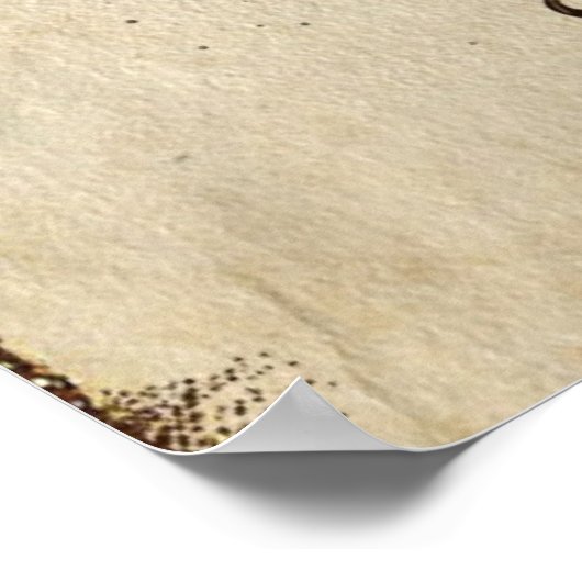 piraatkapitein en -schip poster (Hoek)