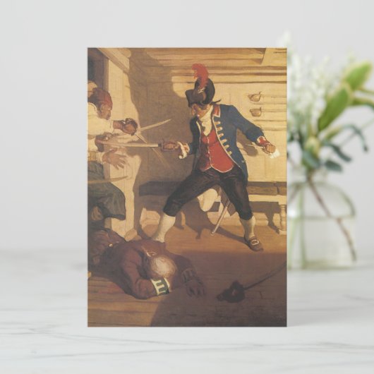  piraatkapitein, zwaardgevecht door NC Wyeth (Staand voorkant)