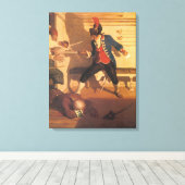 piraatkapitein, zwaardgevecht door NC Wyeth Canvas Afdruk (Insitu (Houten vloer))