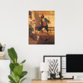 piraatkapitein, zwaardgevecht door NC Wyeth Poster (Thuiskantoor)