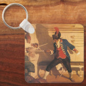  piraatkapitein, zwaardgevecht door NC Wyeth Sleutelhanger (Voorkant)