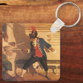  piraatkapitein, zwaardgevecht door NC Wyeth Sleutelhanger (Achterkant)