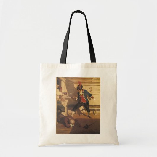  piraatkapitein, zwaardgevecht door NC Wyeth Tote Bag (Voorkant)