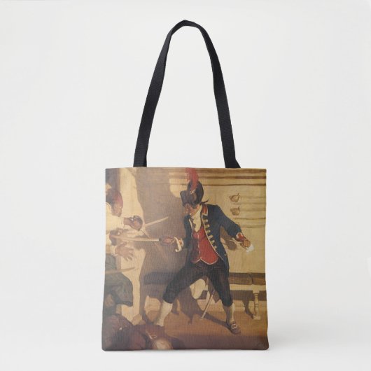  piraatkapitein, zwaardgevecht door NC Wyeth Tote Bag (Voorkant)