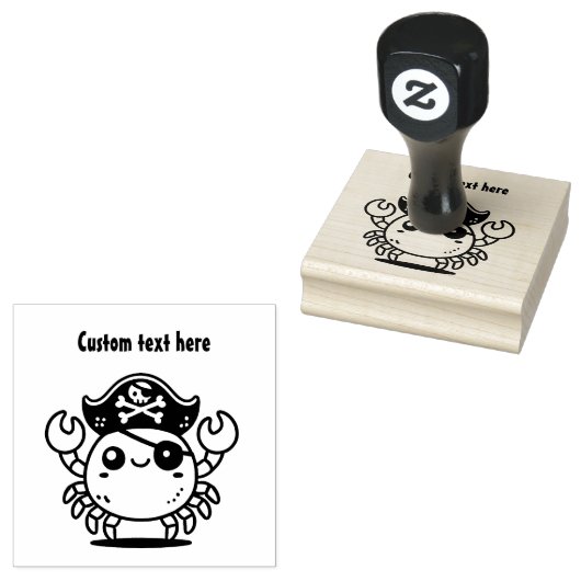 Piraatkrab Rubberstempel (Gestempeld)