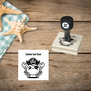 Piraatkrab Rubberstempel