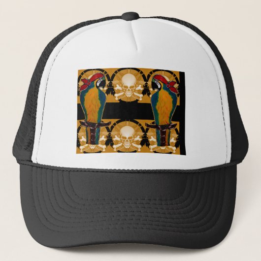 Piraatpapegaaien Trucker Pet (Voorkant)