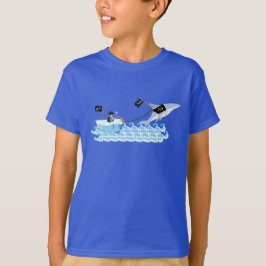 Piraatpinguïn met haai t-shirt