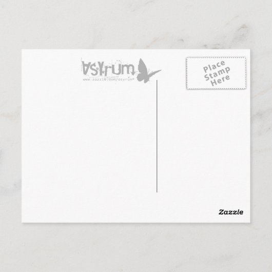 piraatschedel briefkaart (Achterkant)