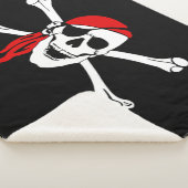 Piraatschedel en kruisbeenderen sherpa deken (3/4)