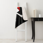 Piraatschedel en kruisbeenderen sherpa deken (In situ)