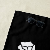 Piraatschedel en kruisbeenderen strandlaken (In situ)