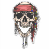piraatschedel sticker (Voorkant)