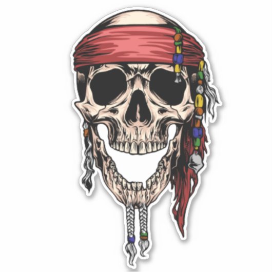 piraatschedel sticker (Voorkant)