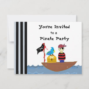 Piraatsschip Piratenfeest Uitnodiging