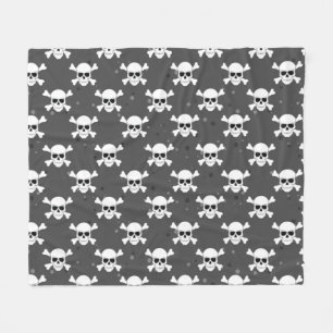 Piraatstijl - Schedelpatroon Fleece Deken