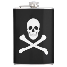 Piraatvlag (Schedel en gekruiste botten) (Jolly Ro Heupfles