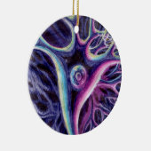 Piramidale neurontekening keramisch ornament (Rechts)