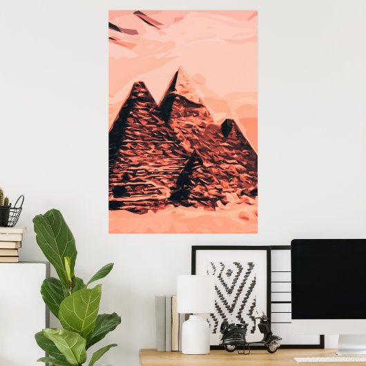 piramide egypte monumentaal poster (Thuiskantoor)
