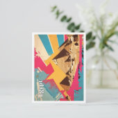 Piramide Egypte Pop Kunst Reizen Illustratie Briefkaart (Staand voorkant)