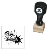 Piramide en het oog rubberstempel (Gestempeld)