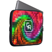 Piramide Factal Multikleurige Elektronicatas Laptop Sleeve (Voorkant Rechts)