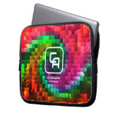 Piramide Factal Multikleurige Elektronicatas Laptop Sleeve (Voorkant Links)