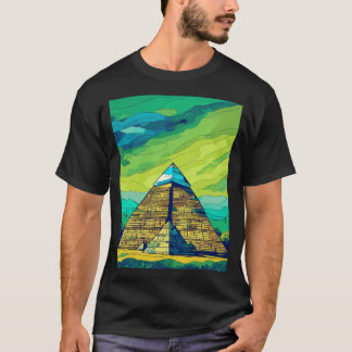 Piramide in Van Gogh stijl T-shirt