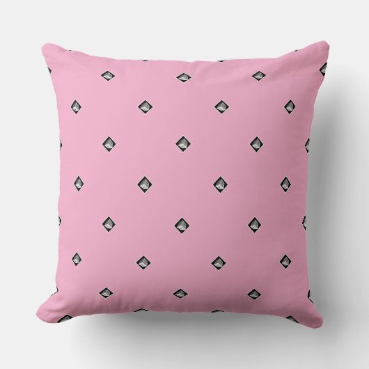 Piramide Kubus Herhaling Bleek Roze Kussen (Voorkant)