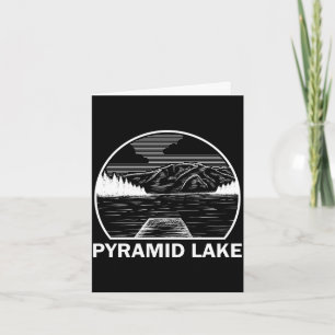 Piramide meer nevada grappige vissen kamperen zome kaart
