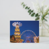 Piramide op de kerstmarkt in Rostock Feestdagenkaart (Staand voorkant)