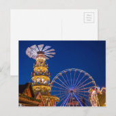 Piramide op de kerstmarkt in Rostock Feestdagenkaart (Voorkant / Achterkant)