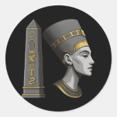 Piramide Queen Sticker - Egyptisch Viny (Voorkant)