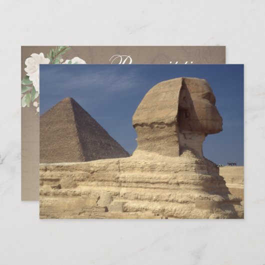 Piramide Sfinx Bruiloft Game Postcard Briefkaart (Voorkant / Achterkant)