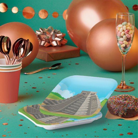 Piramide van de Borden van zonnepapier Papieren Bordje