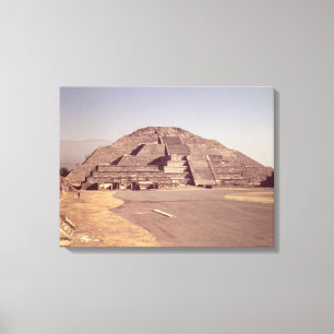 Piramide van de maan, gebouwd c.100-350 AD Canvas Afdruk