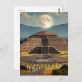 Piramide van de maan, Teotihuacan, Mexico Reizen Briefkaart (Voorkant / Achterkant)