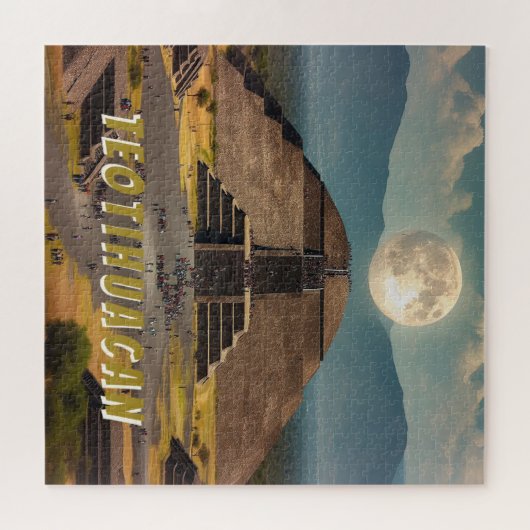 Piramide van de maan, Teotihuacan, Mexico Reizen Legpuzzel (Horizontaal)