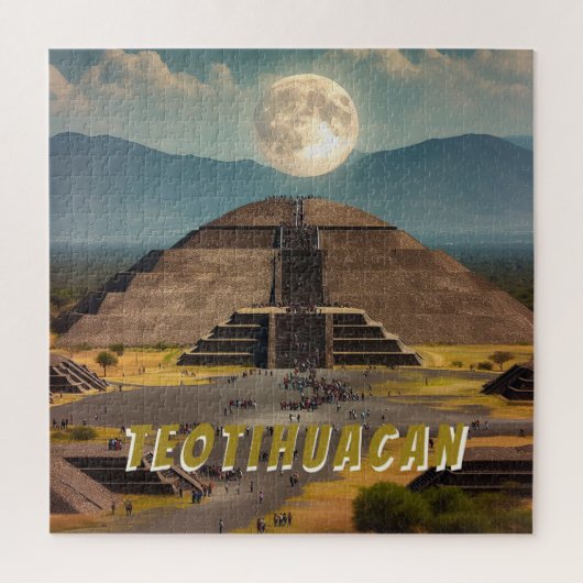 Piramide van de maan, Teotihuacan, Mexico Reizen Legpuzzel (Verticaal)