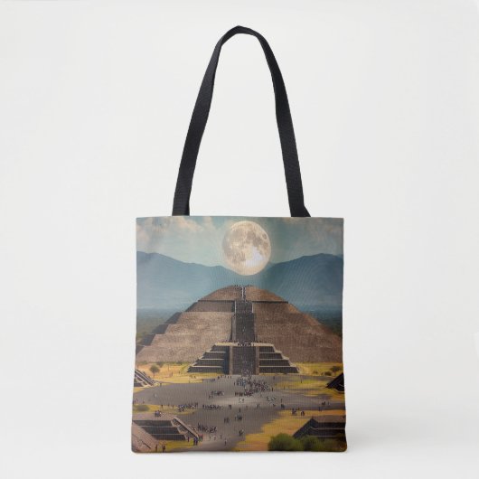 Piramide van de maan, Teotihuacan, Mexico Reizen Tote Bag (Voorkant)