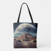 Piramide van de maan, Teotihuacan, Mexico Reizen Tote Bag (Achterkant)