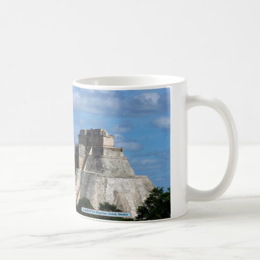 Piramide van de Magicus, Uxmal, Mexico Koffiemok (Rechts)