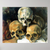 Piramide van de Skulls Paul Cezanne die Kunst schi Poster (Voorkant)