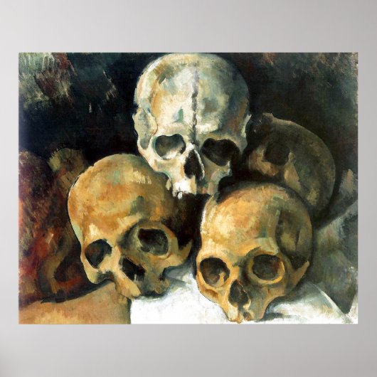 Piramide van de Skulls Paul Cezanne die Kunst schi Poster (Voorkant)