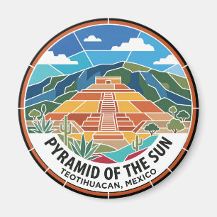 Piramide van de Zon Teotihuacan Mexico Magneet