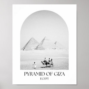 Piramide van Giza Egypt Arch Fotoprint Poster